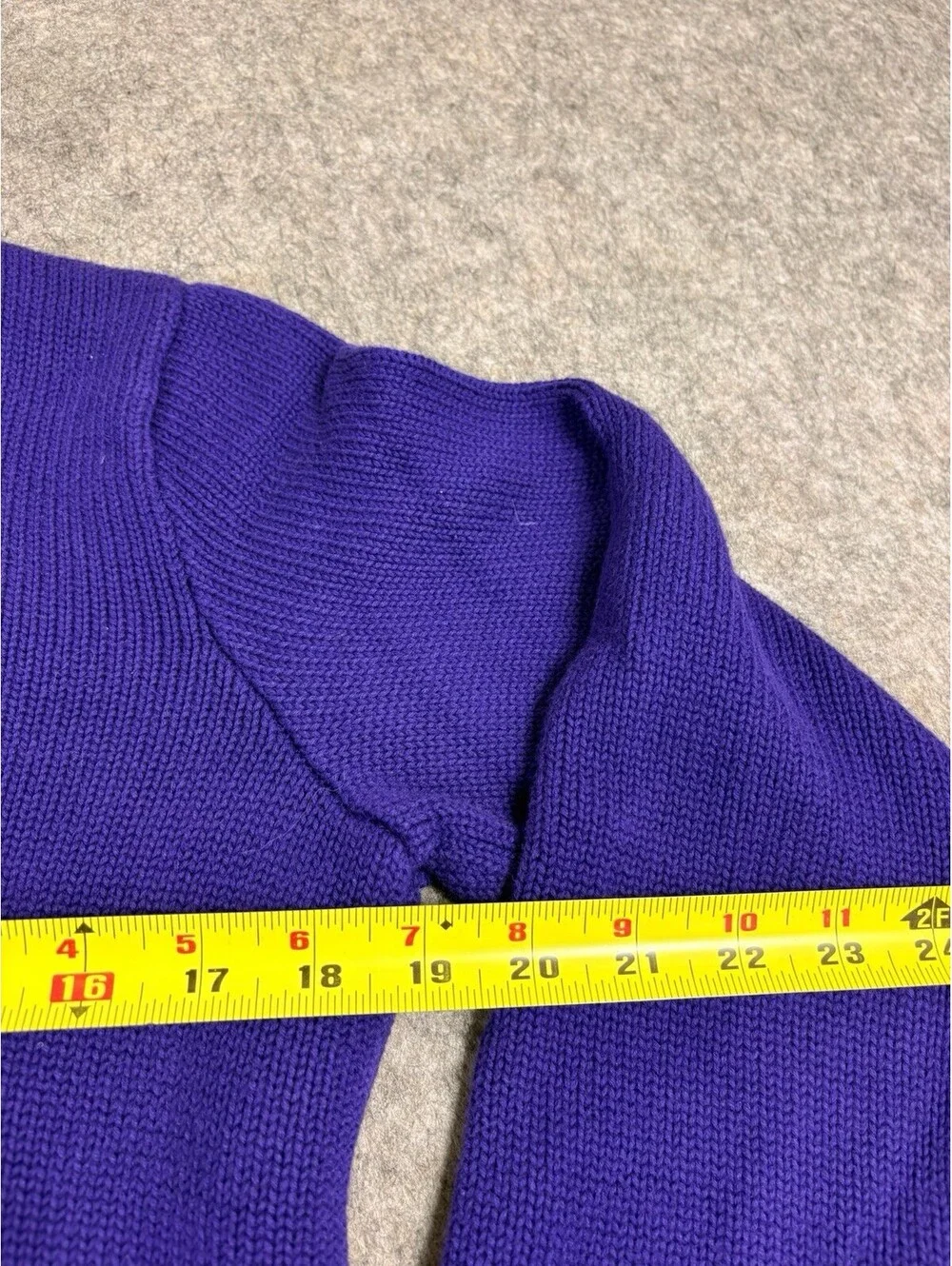 Polo Ralph Lauren Cowl Neck Pullover Sweater Youth XL Purple Thick Knit Pony